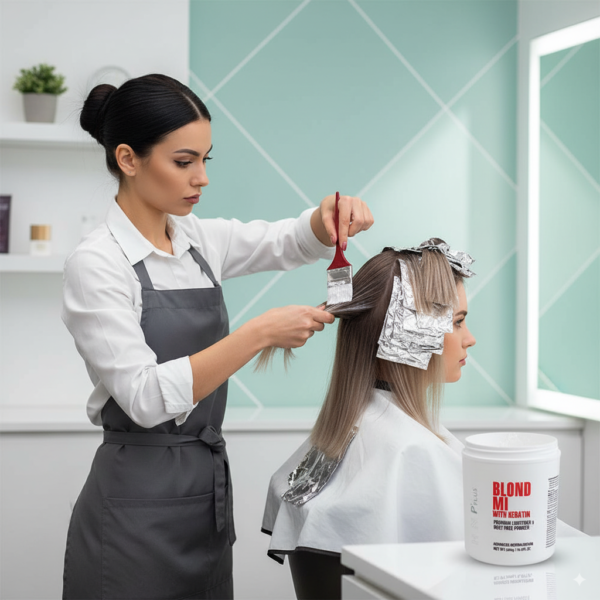 Polvo decolorante Blond mi con keratina 500 grs - Imagen 2