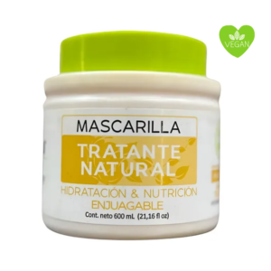 Mascarilla Natural Hair Tratante Natural 600ml hidratación y nutrición enjuagable Luso Costa Rica
