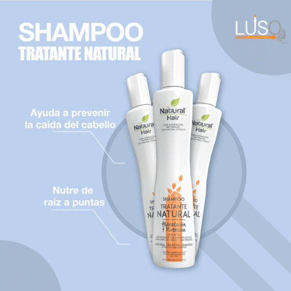 Shampoo Natural Hair Tratante Natural 500ml | Hidratación y Nutrición 100% Vegana - Imagen 2