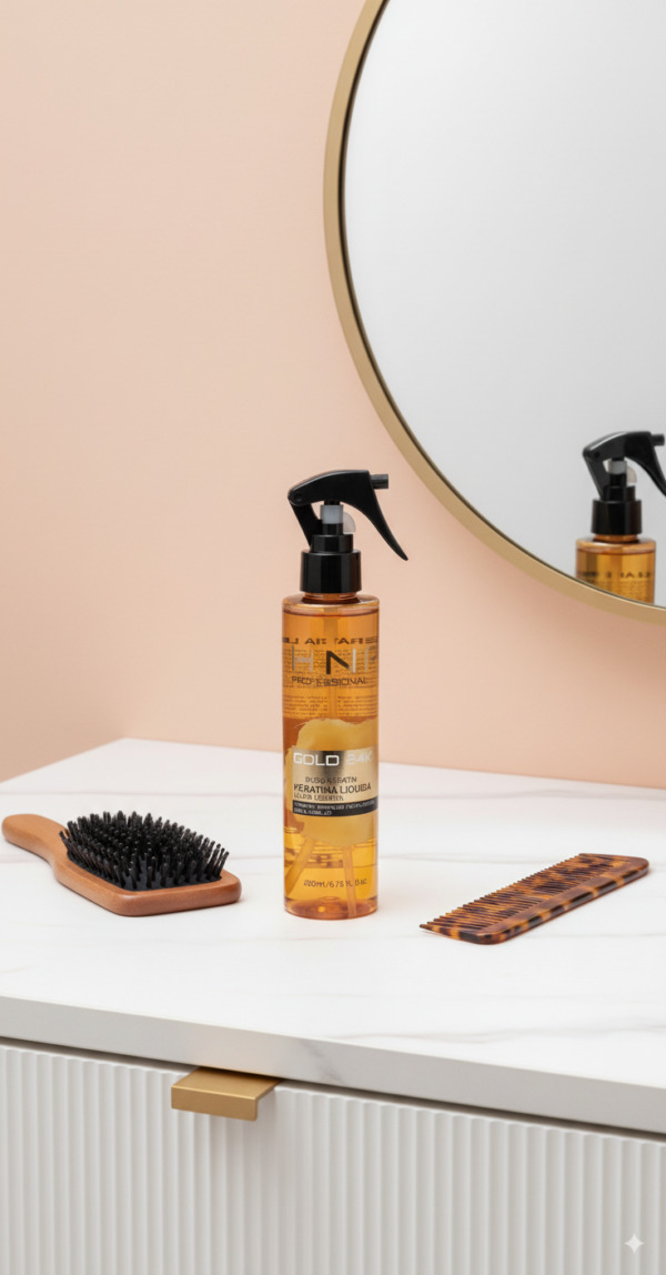 HNP GOLD 24 K KERATINA LIQUIDA 200 ML - Imagen 3