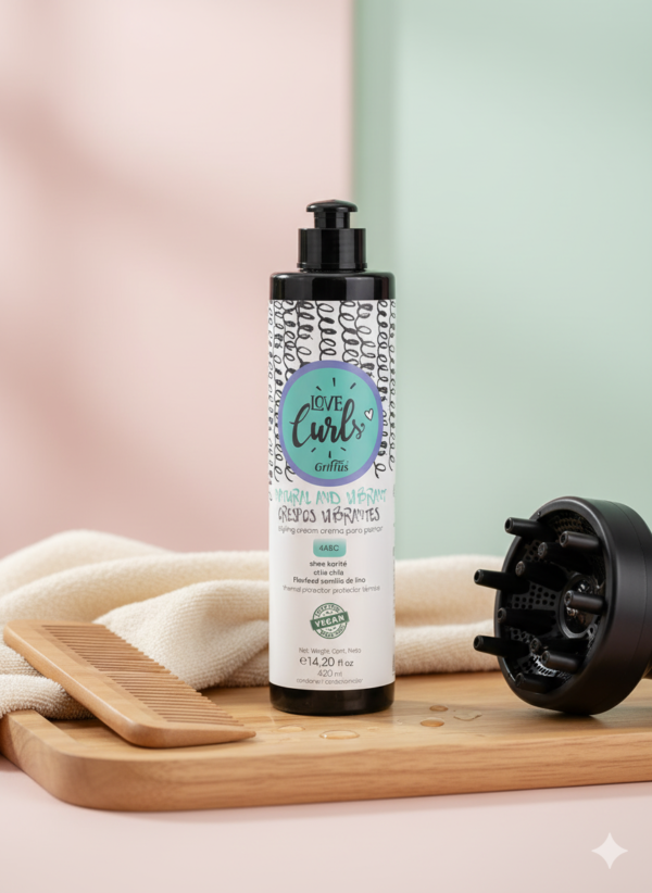 GRIFFUS LOVE CURLS CREMA PEINAR CRESPOS VIBRANTES 420 ML - Imagen 2