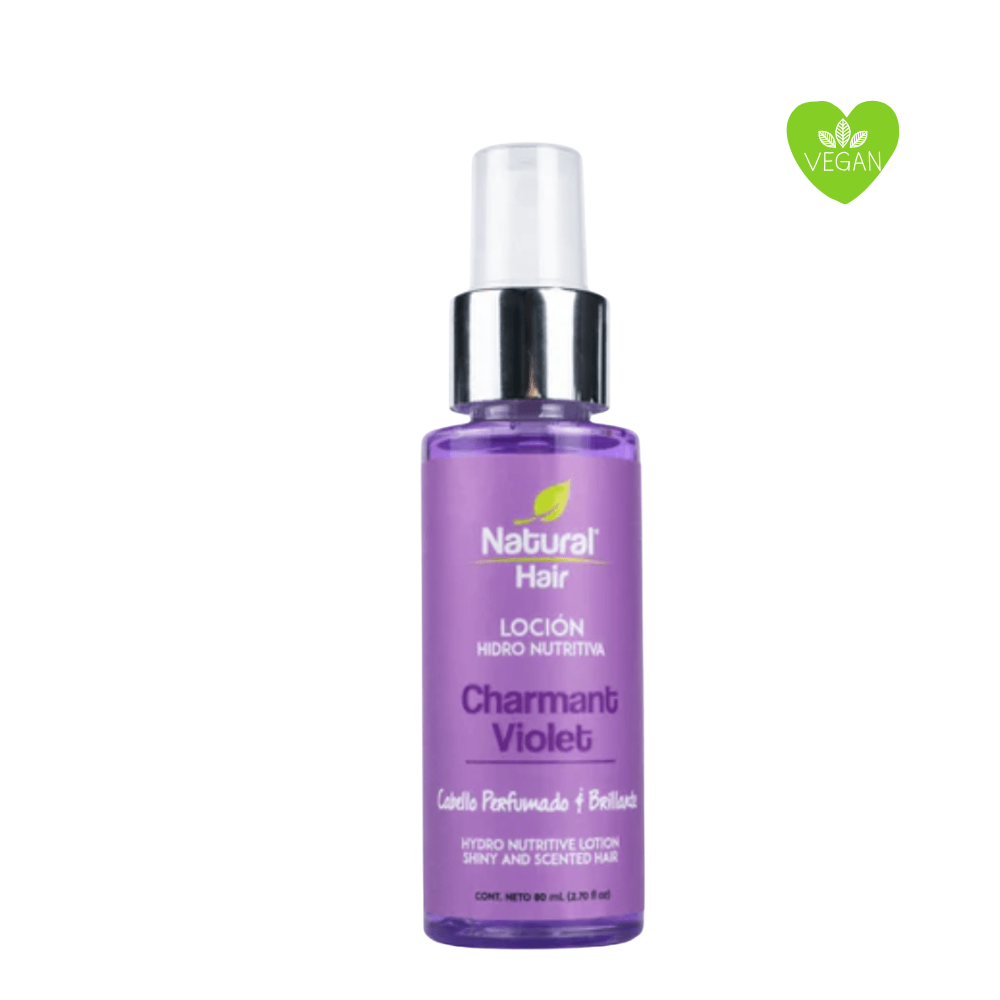 1012000345351-1 NATURAL LOCION HIDRO VIOLET 80 ML(NUEVA PRESENTACION) Loción hidro nutritiva Charmant Violet Natural Hair 80ml perfume capilar y brillo vegano Luso Costa Rica