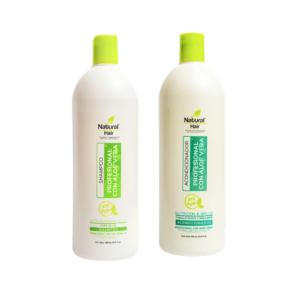 Kit Aloe Vera Natural Hair shampoo y acondicionador 1000ml profesional vegano Luso Costa Rica