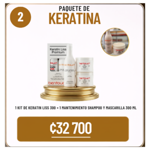 Keratina Alisante libre de formol con kit de mantenimiento