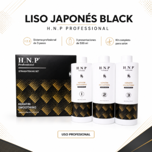 Kit de alisado liso japones HNP Professional Keratin Smoothing 3 pasos 500ml