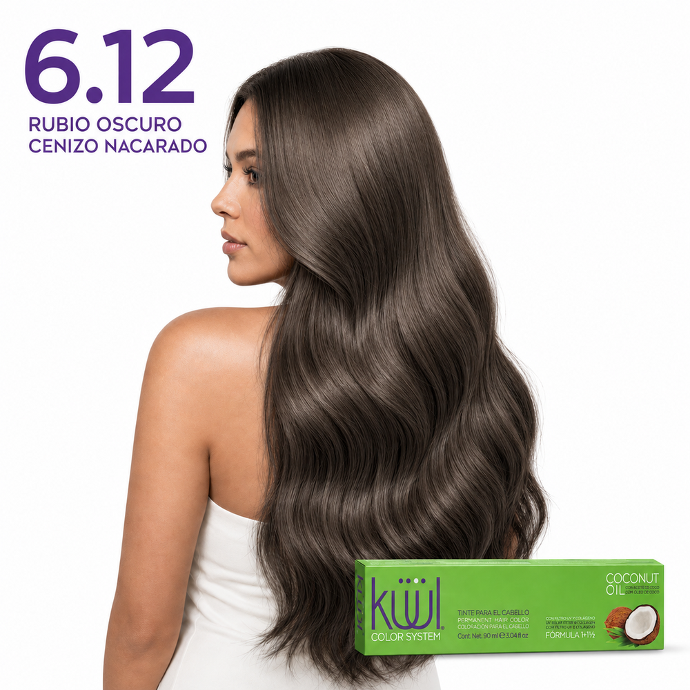 6-12-rubio-oscuro-cenizo-nacarado Küül Color System 6.12 – Rubio Oscuro Cenizo Nacarado 90 ml - Imagen 1