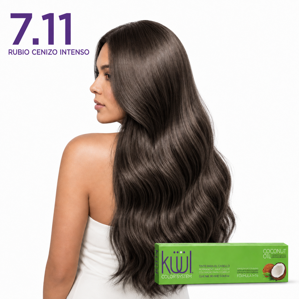 7-11-rubio-cenizo-intenso Küül Color System 7.11 – Rubio Cenizo Intenso 90 ml - Imagen 1