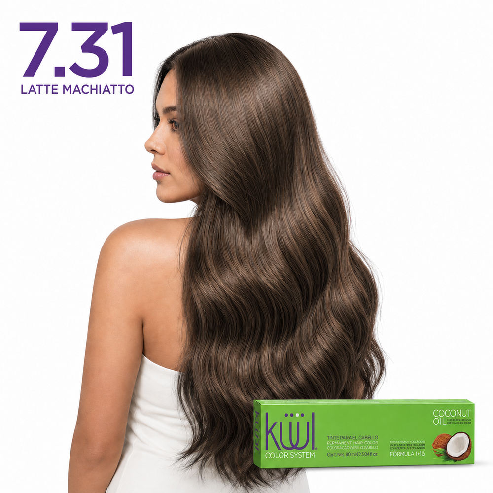 7-31-latte-machiatto Küül Color System 7.31 – Rubio Dorado Cenizo 90 ml - Imagen 1