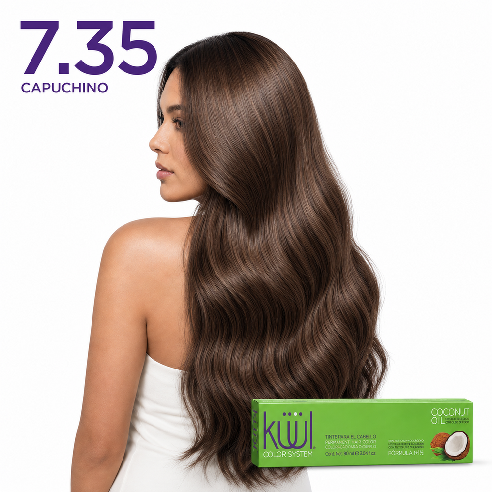 7-35-capuchino Küül Color System 7.35 – Rubio Dorado Caoba 90 ml - Imagen 1