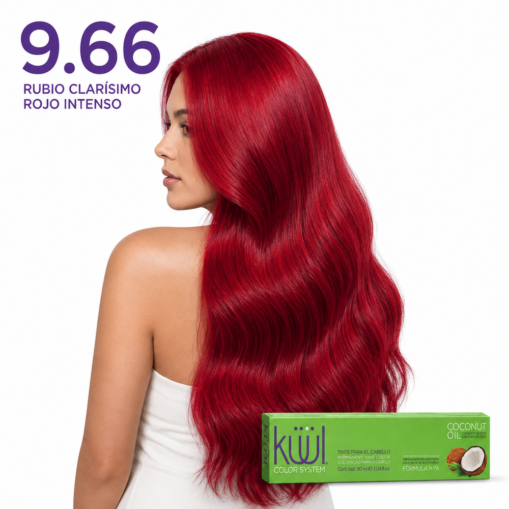9-66-rubio-clarisimo-rojo-intenso Küül Color System 9.66 – Rubio Clarísimo Rojo Vivo 90 ml - Imagen 1