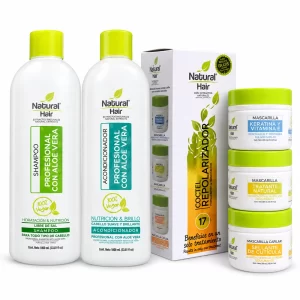 Kit Salón Natural Hair Aloe Vera 1 L + Cóctel Repolarizador
